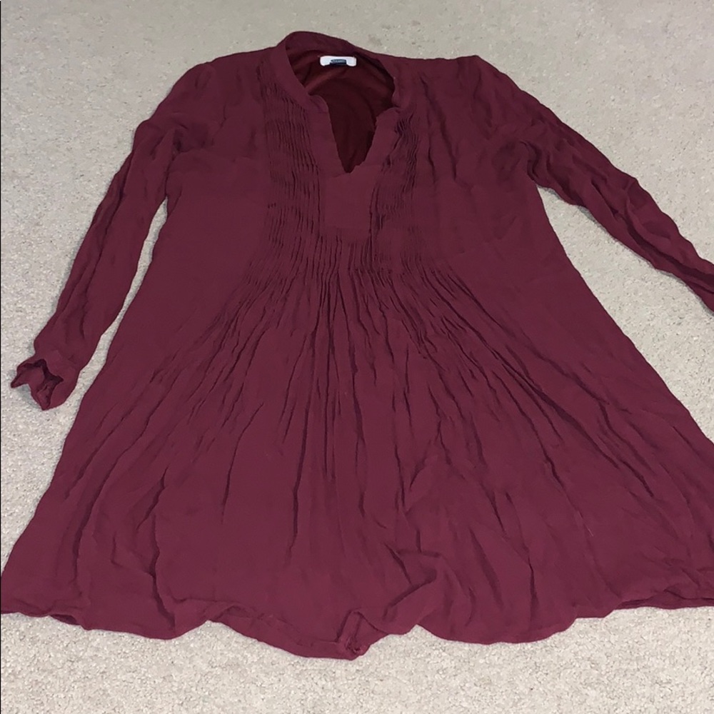 dark red dress